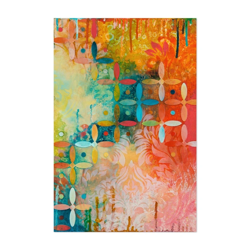 Fairytale Sunrise Painting Abstract Geometric Art Print/Poster